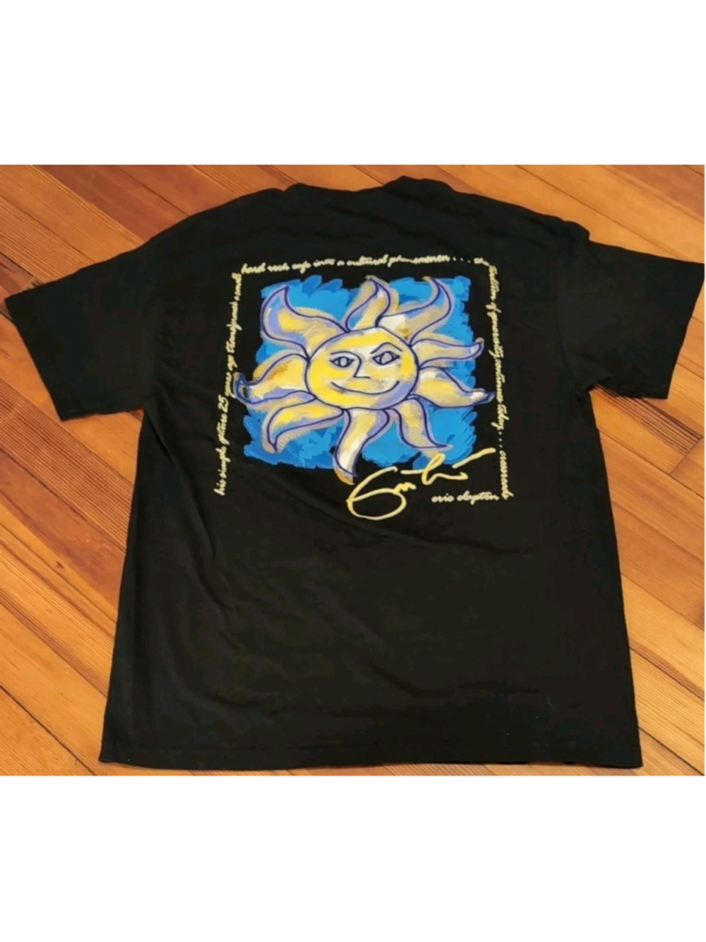 Hard Rock Cafe Paris T-Shirt Eric Clapton Signature Series Sun Vintage Large